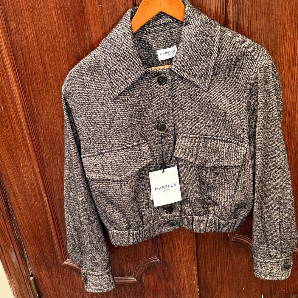 Marella Women's Charcoal Tweed Blazer